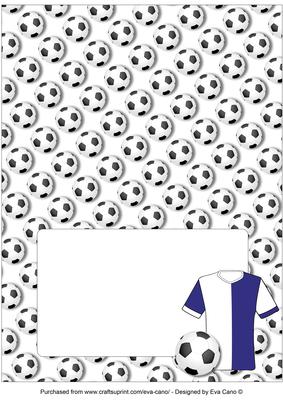 Football Fan Over the Edge (blue & White) 2 Insert