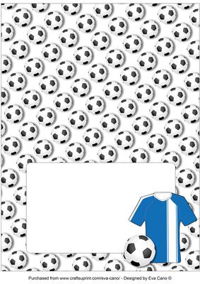 Football Fan Over the Edge (blue & White) 3 Insert