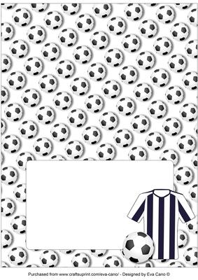 Football Fan Over the Edge (blue & White) 4 Insert