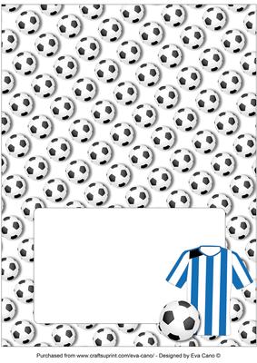 Football Fan Over the Edge (blue & White) 5 Insert