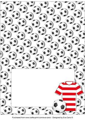 Football Fan Over the Edge (red & White) 2 Insert