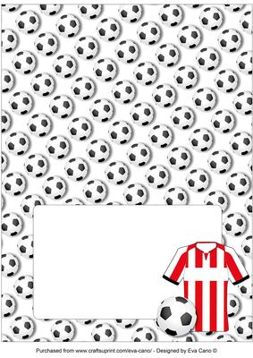 Football Fan Over the Edge (red & White) 3 Insert