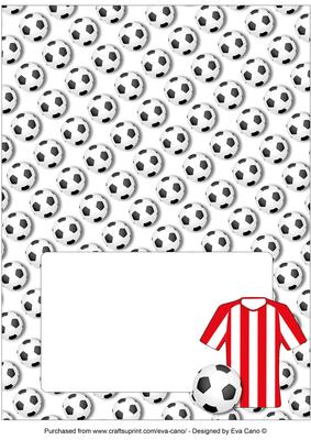Football Fan Over the Edge (red & White) 4 Insert