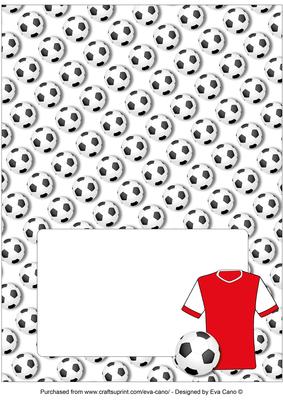 Football Fan Over the Edge (red & White) Insert