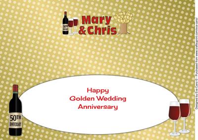 Golden Wedding Anniversary Mary & Chris Large Dl Insert
