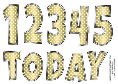 Extra Numbers 1 to 5 for My 'any Age' Mini Kits