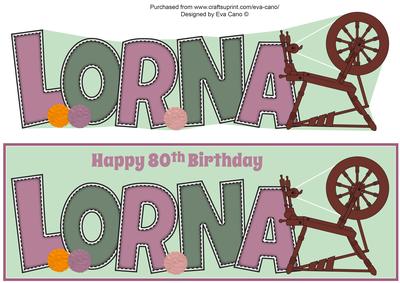 Spinning Wheel Lorna 80th Large Dl