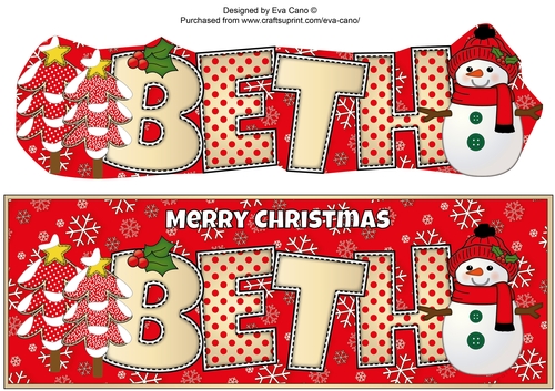 Cute Snowman BETH large dl