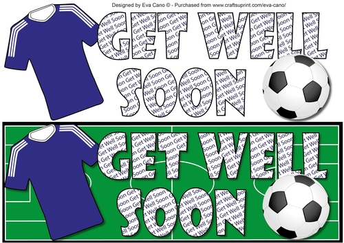 Football Fan Get Well Soon (blue) large DL
