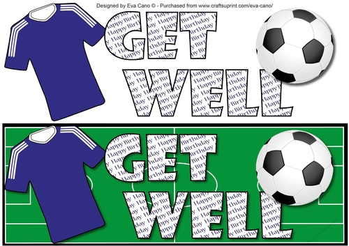 Football Fan Get Well (blue) large DL
