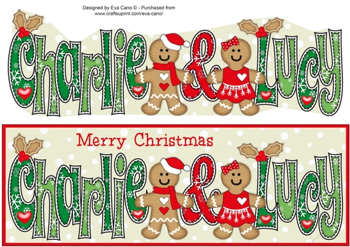Gingerbread Couple CHARLIE & LUCY large dl