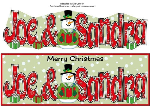 Christmas Names JOE & SANDRA large dl