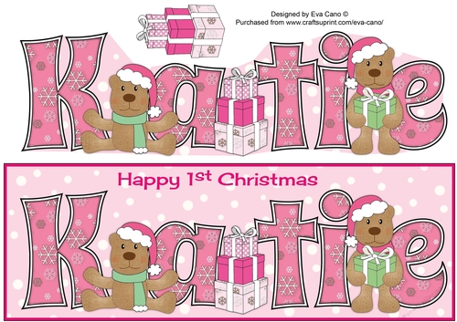 First Christmas Teddies KATIE large dl