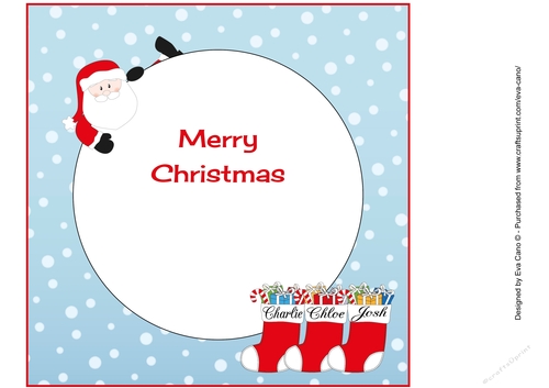 Insert for 8x8 Christmas Names CHARLIE & CHLOE & JOSH