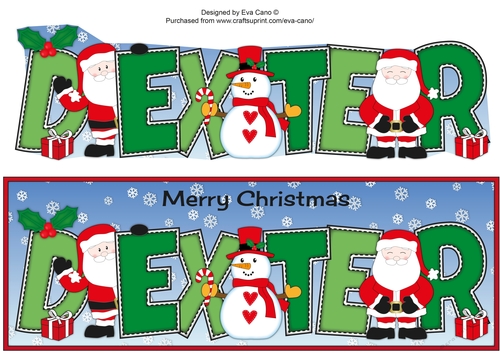 Santas & Snowman DEXTER large dl