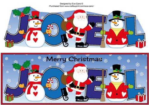 Santa & Snowmen JOEL large dl