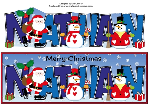 Santa & Snowmen NATHAN large dl