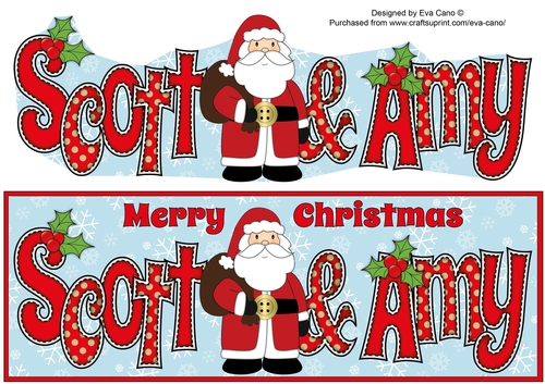 Santa in coat SCOTT & AMY large dl