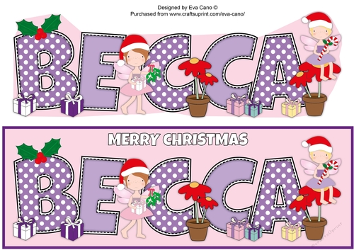 Christmas Fairies BECCA large dl
