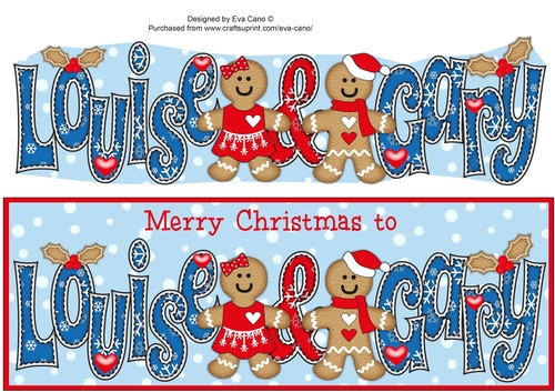 Gingerbread Couple LOUISE & GARY large dl
