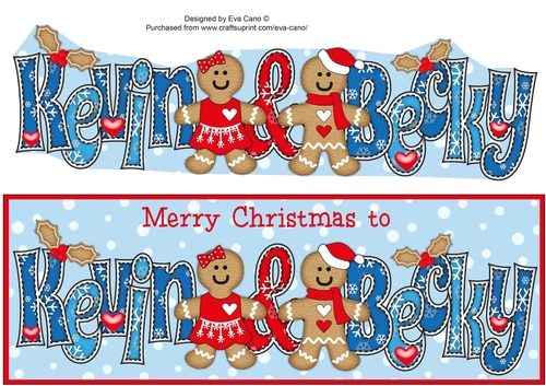 Gingerbread Couple KEVIN & BECKY large dl