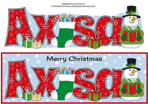 Snowman in jacket AXSA large dl