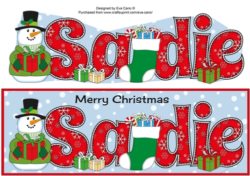 Snowman in jacket SADIE large dl
