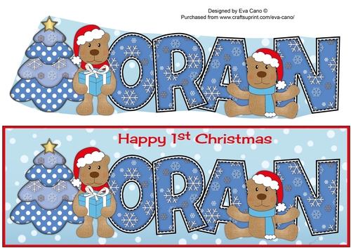 First Christmas Teddies ORAN large dl