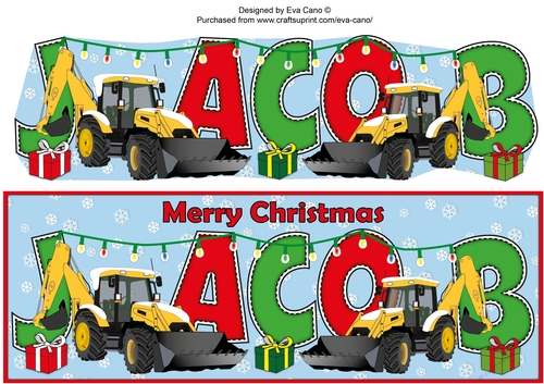 Christmas Diggers JACOB large dl
