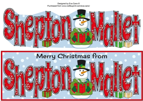 Merry Christmas from SHEPTON MALLET Snowman large dl