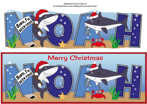 Christmas Sharks NOAH large dl