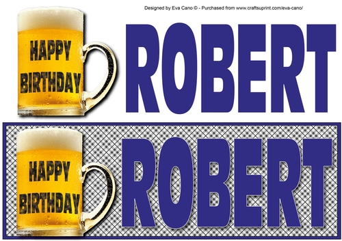Happy Birthday ROBERT large DL (blue)