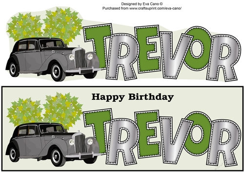 Vintage Car TREVOR large dl