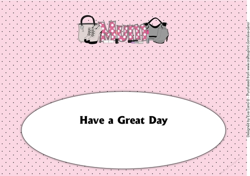 Handbags, Shoes & Lipsticks MUM large dl insert