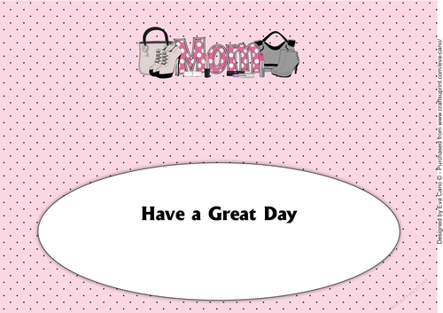 Handbags, Shoes & Lipsticks MOM large dl insert