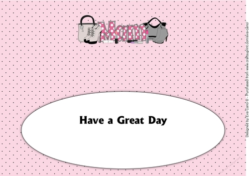 Handbags, Shoes & Lipsticks MAM large dl insert