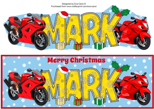Christmas Motorbikes MARK large dl