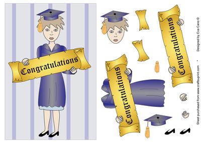 Congratulations on Your Graduation Passing Your Exams - Blue