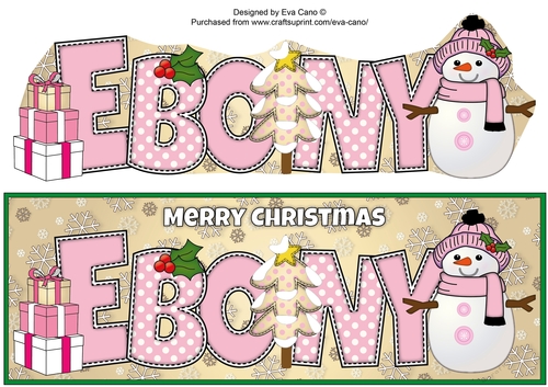 Cute Snowman EBONY large dl 2