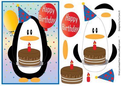 Step by Step Penguin for Children's Birthdays