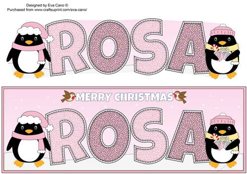 Christmas Penguins ROSA large dl