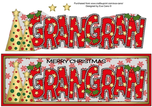 Buttons Christmas Trees GRANGRAN large dl