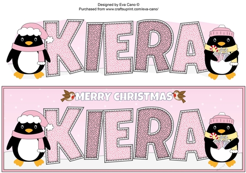 Christmas Penguins KIERA large dl