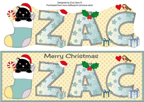 Cat in Stocking ZAC large dl