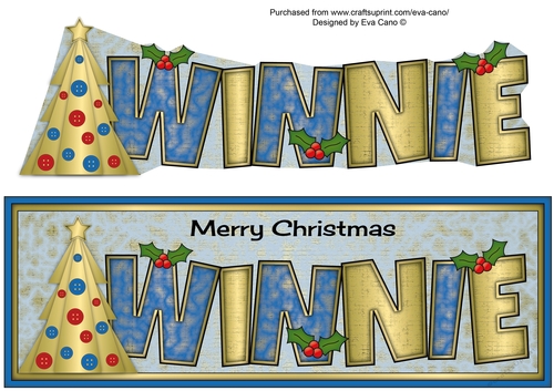 Buttons Christmas Trees II WINNIE large dl