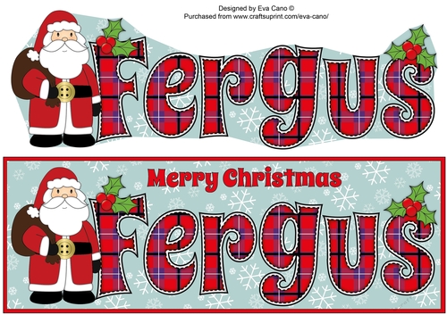 Santa in coat FERGUS large dl
