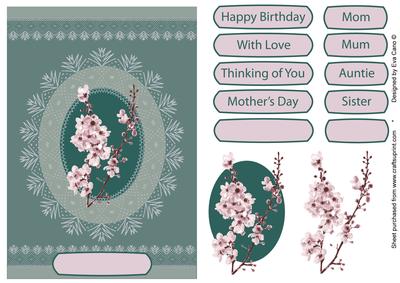 Cherry in Blossom with Lace - Green