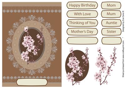 Cherry in Blossom with Lace - Brown