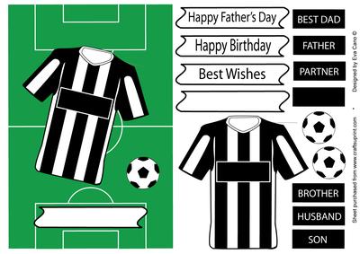 Fathers Day or Birthday for Football Fans - Black & White