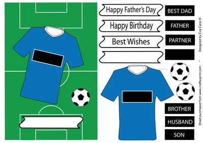 Fathers Day or Birthday for Football Fans - Blue Top
